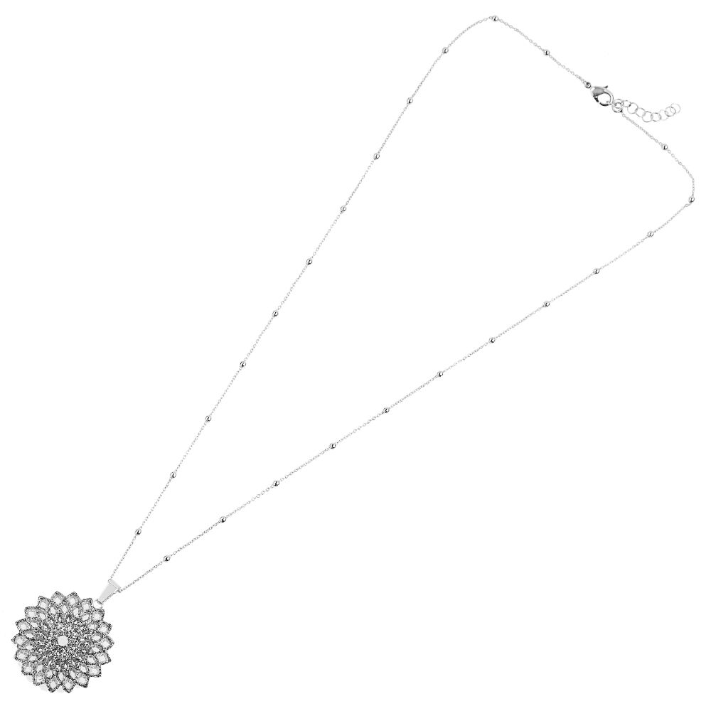 Ottaviani Collana in bronzo rod.con glitter black diamo