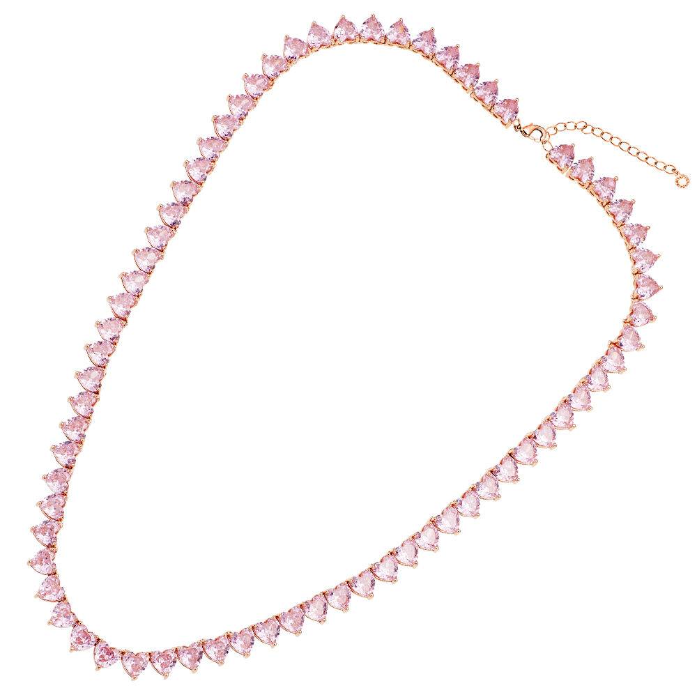 Ottaviani Collana placcata oro rosa con cubic zirconia
