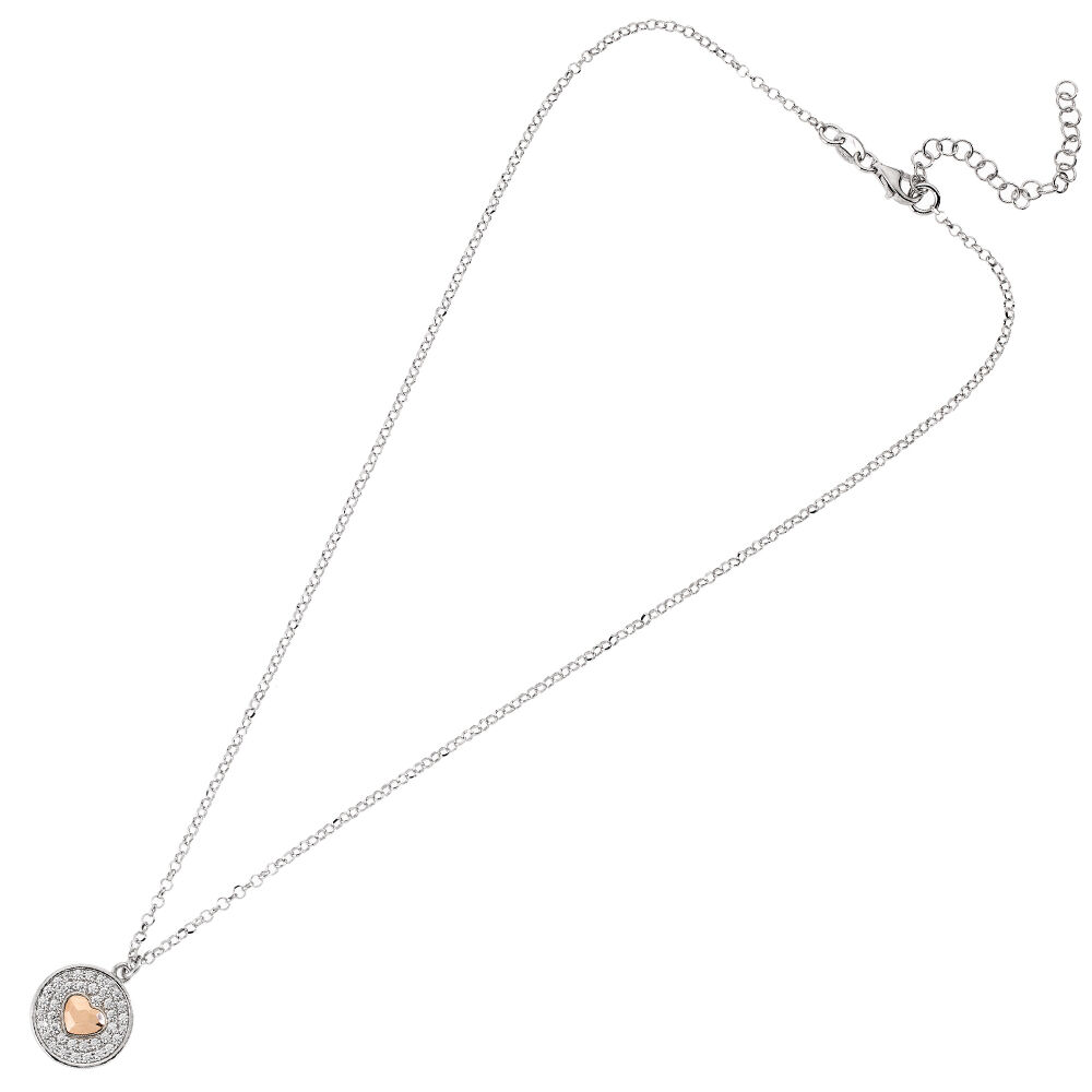 Ottaviani Collana"sogno innamorato"in argento c/zirconi