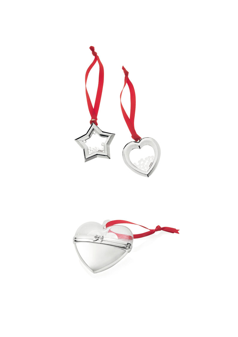 Ottaviani Coppia Decorazioni Natalizie Metallo Arg/cri