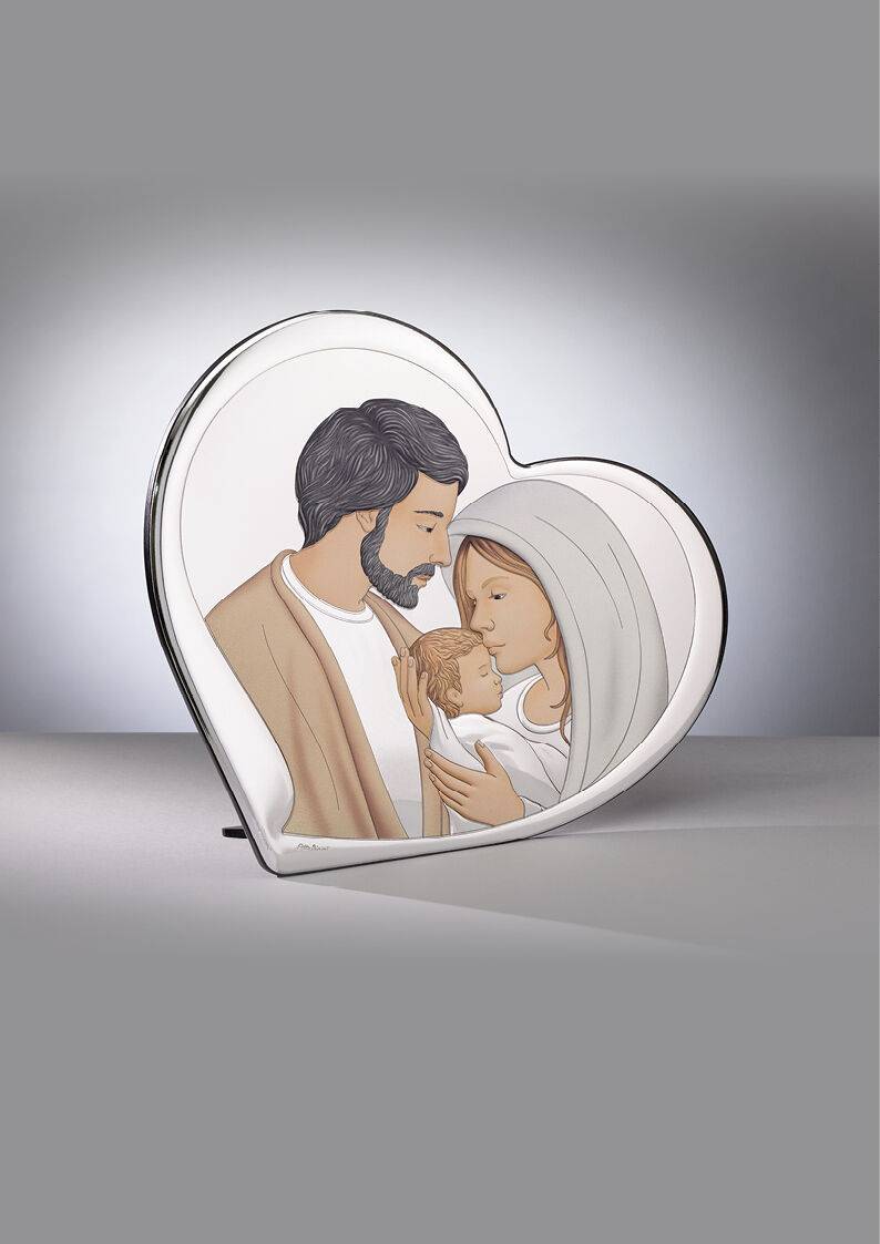 Ottaviani Icona Cuore Sacra Famiglia 15,5x14 Colorata