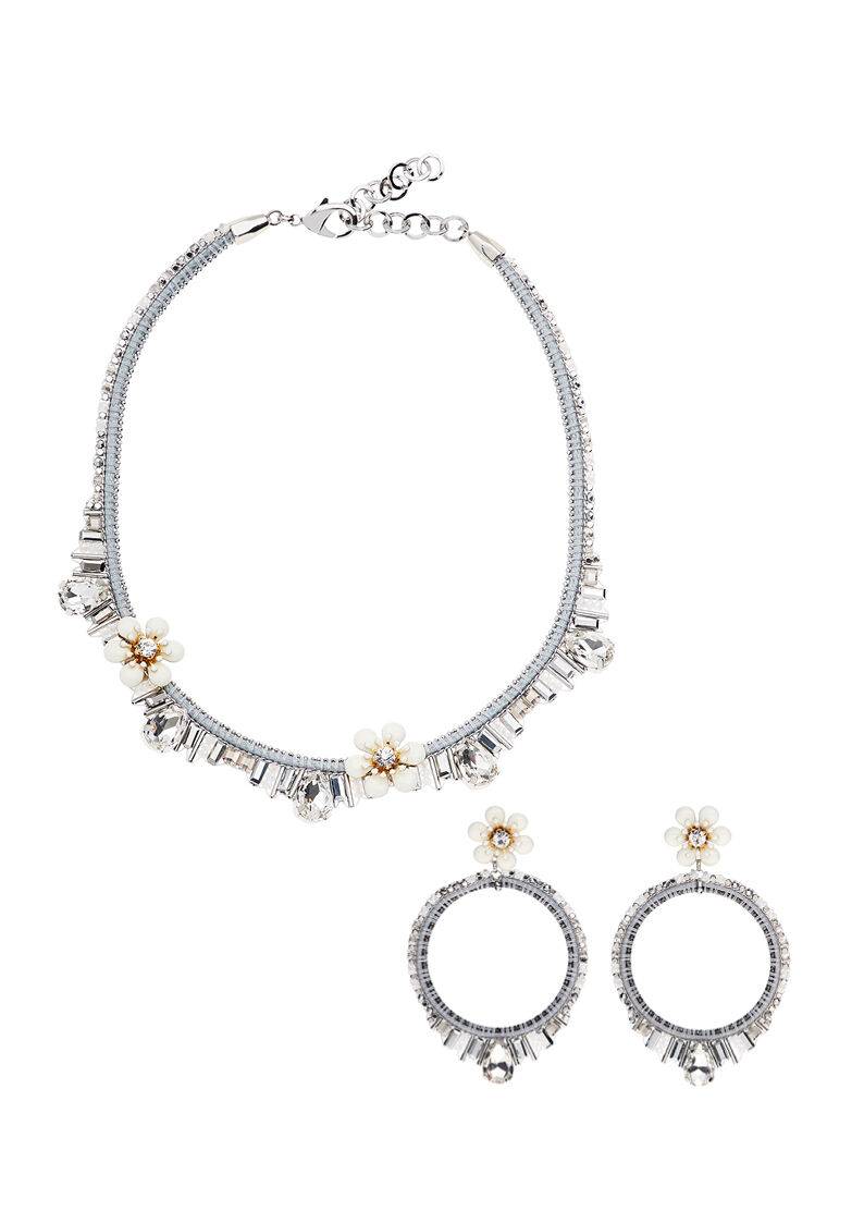 Ottaviani Orecchini Con Perle Perline Strass E Fiori Sma