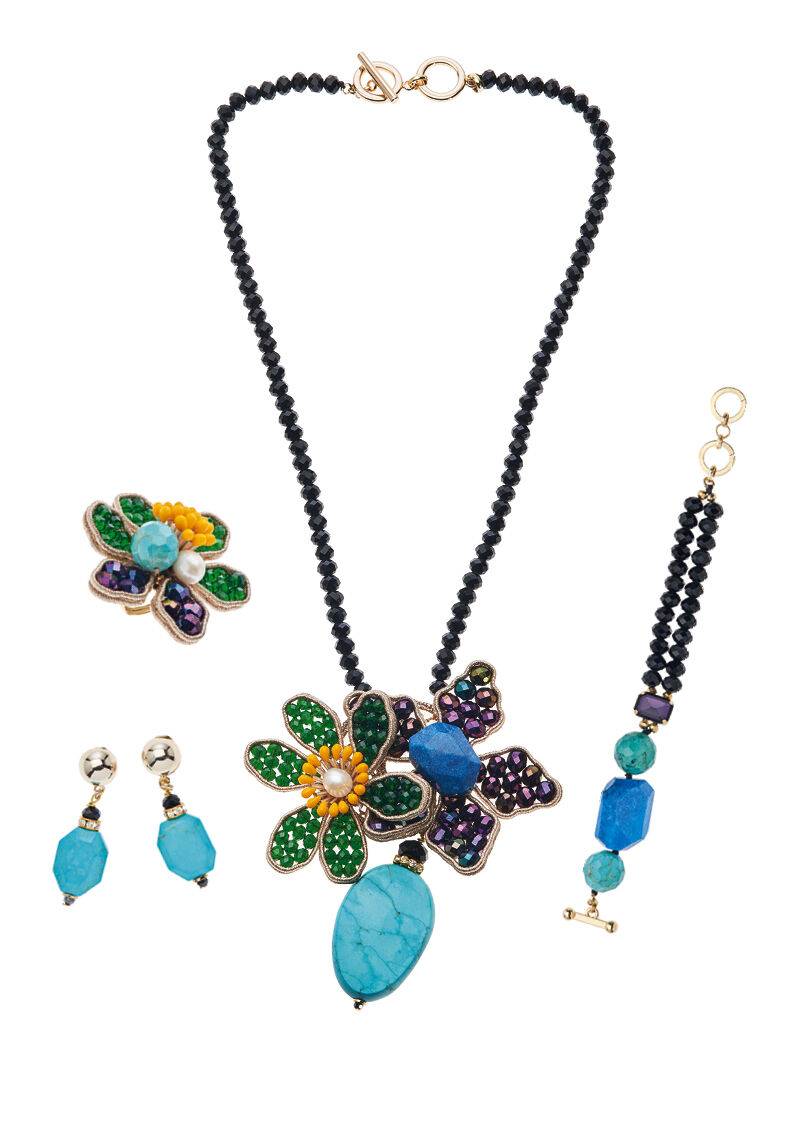 Ottaviani Orecchini Con Perline,resina,cristalli Strass