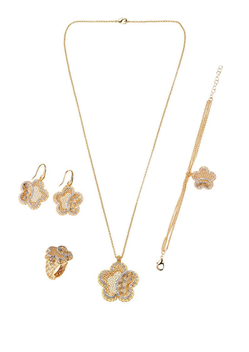 Ottaviani Orecchini In Bronzo Dorato Con Glitter Argento