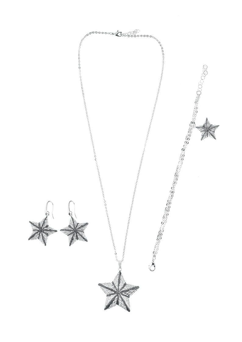 Ottaviani Orecchini In Bronzo Rod C/glitte Black Diamond