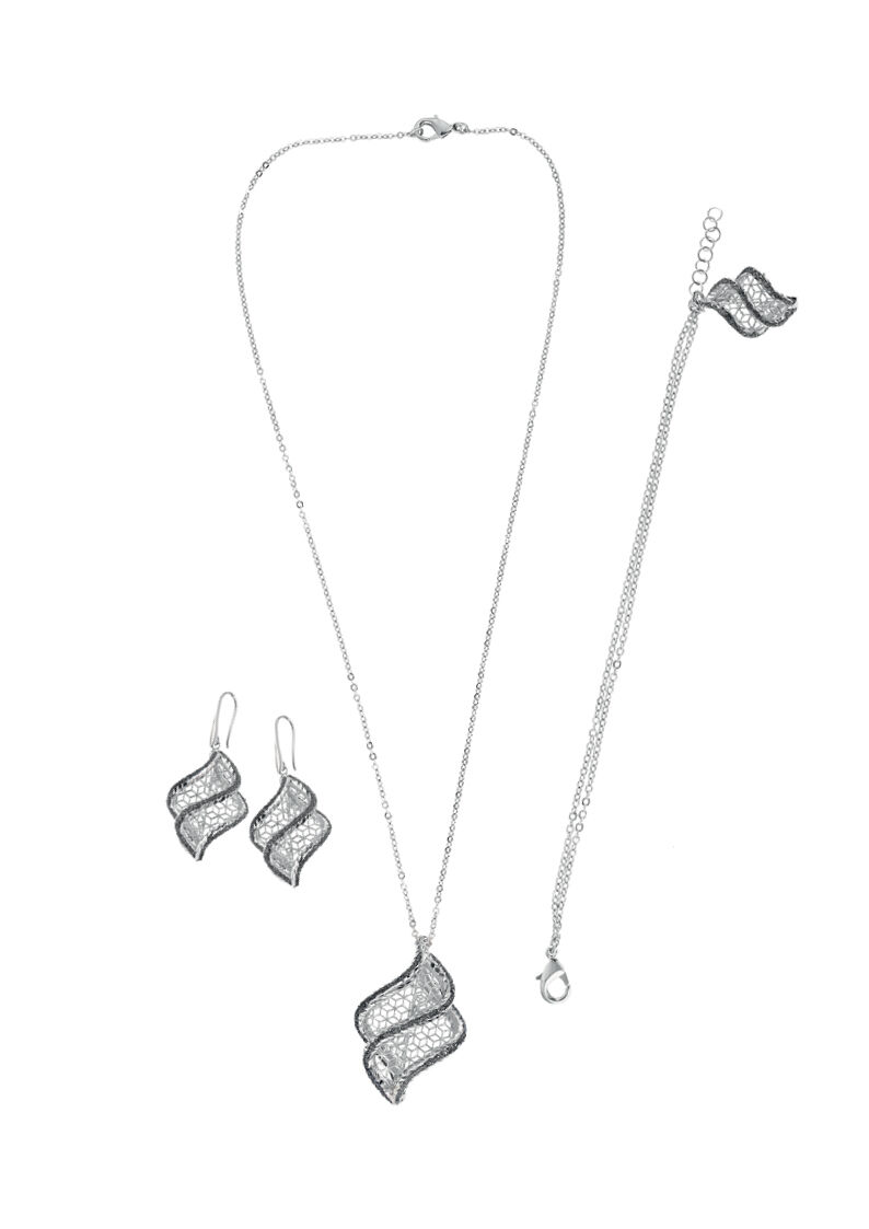 Ottaviani Orecchini In Bronzo Rod.c/glitter Black Diamon