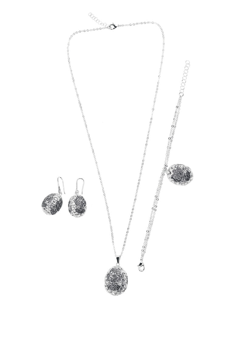 Ottaviani Orecchini In Bronzo Rod.c/glitter Black Diamon