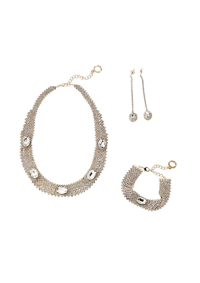 Ottaviani Orecchini In Metallo Con Cristalli E Strass