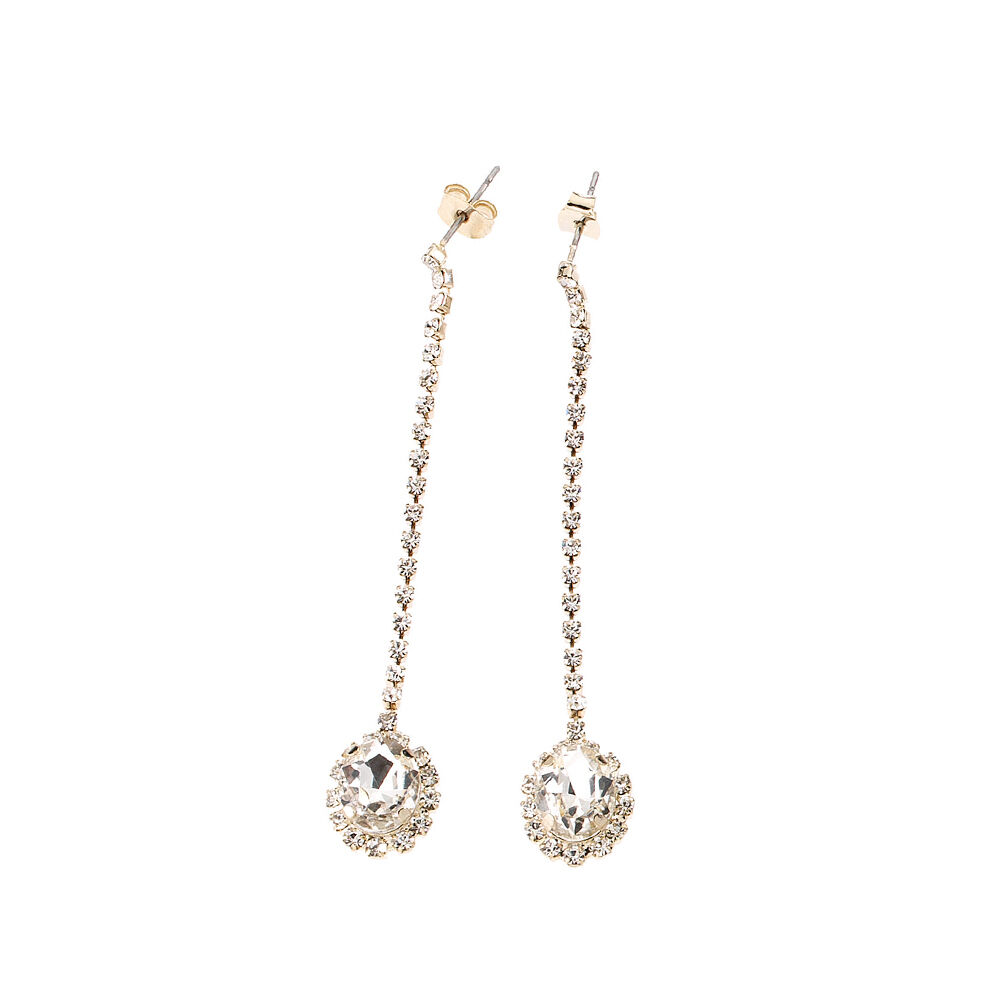 Ottaviani Orecchini in metallo con cristalli e strass