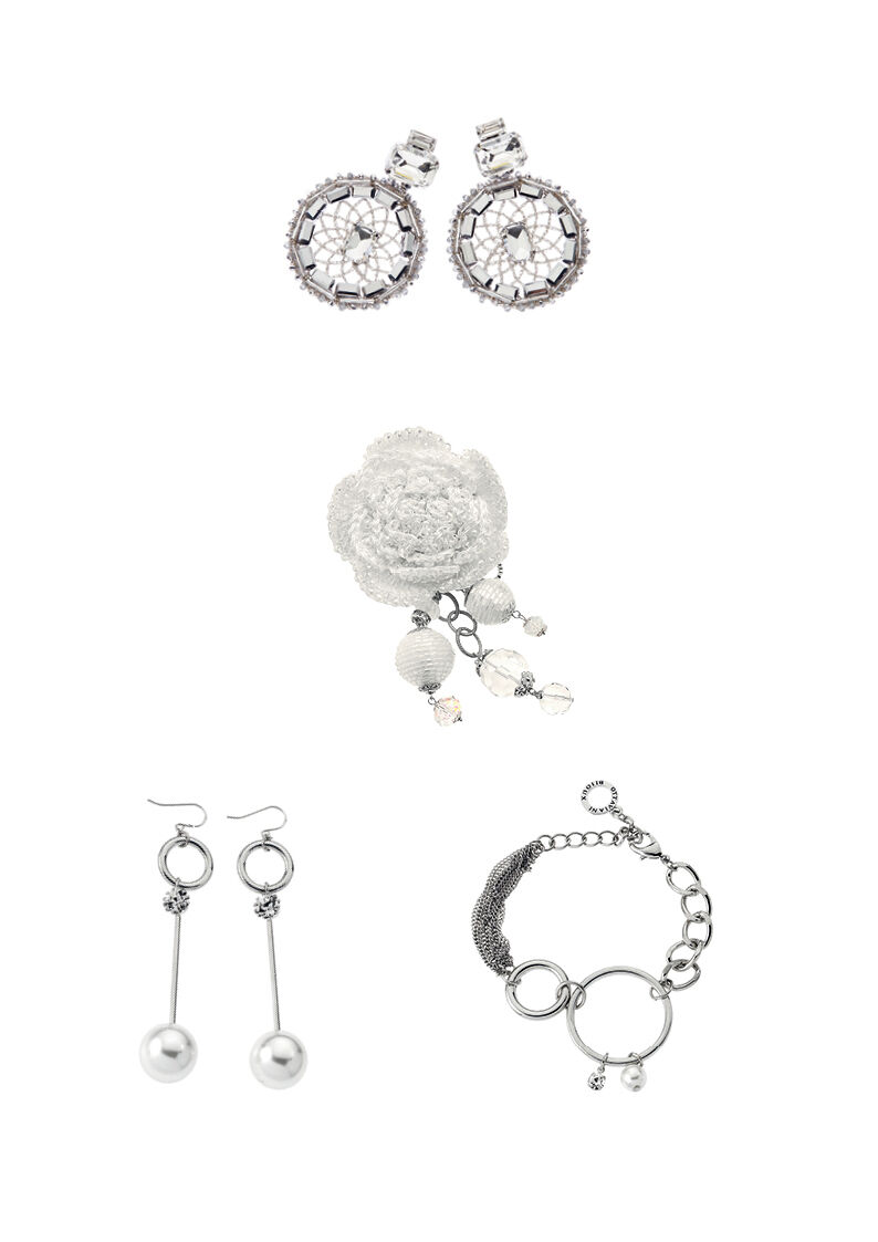 Ottaviani Orecchini In Metallo Con Strass E Perle Bijoux