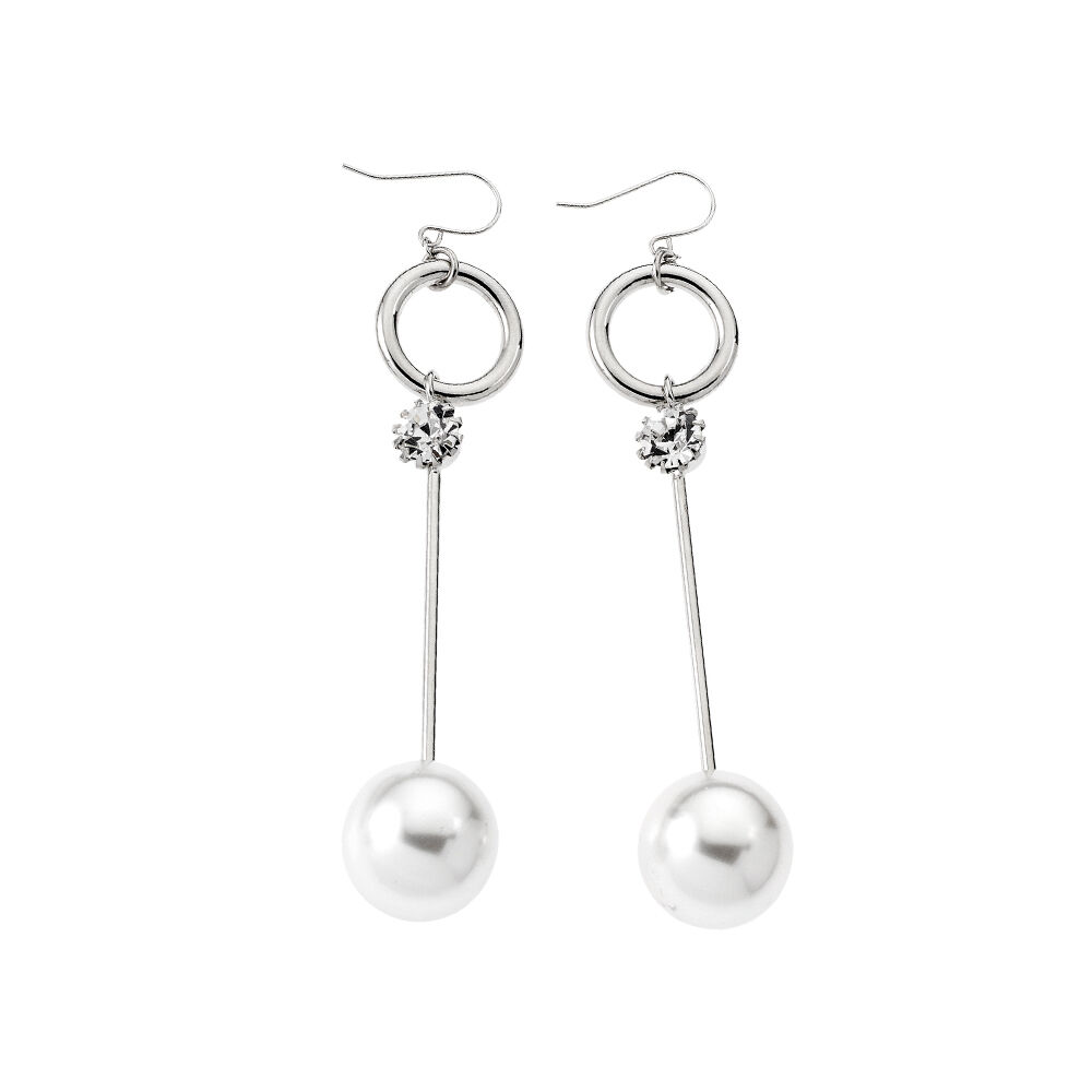 Ottaviani Orecchini in metallo con strass e perle bijoux