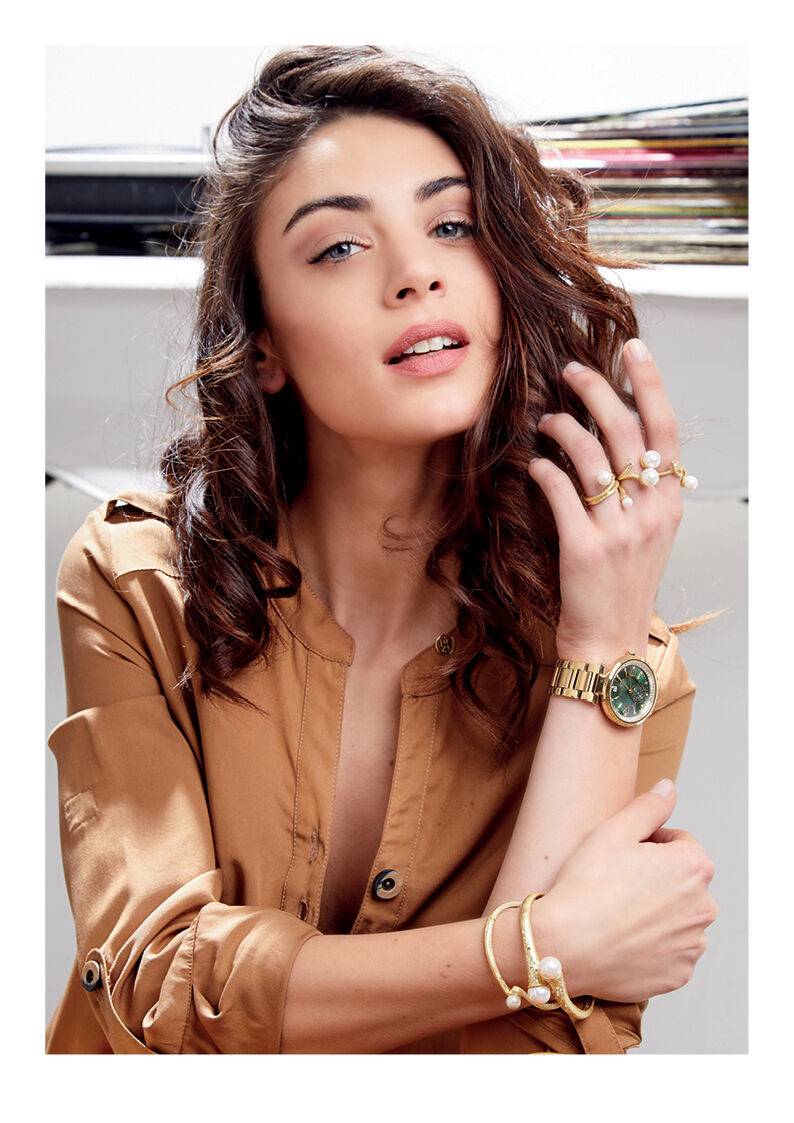 Ottaviani Orecchini In Metallo Placcato Oro18k,perle Bij