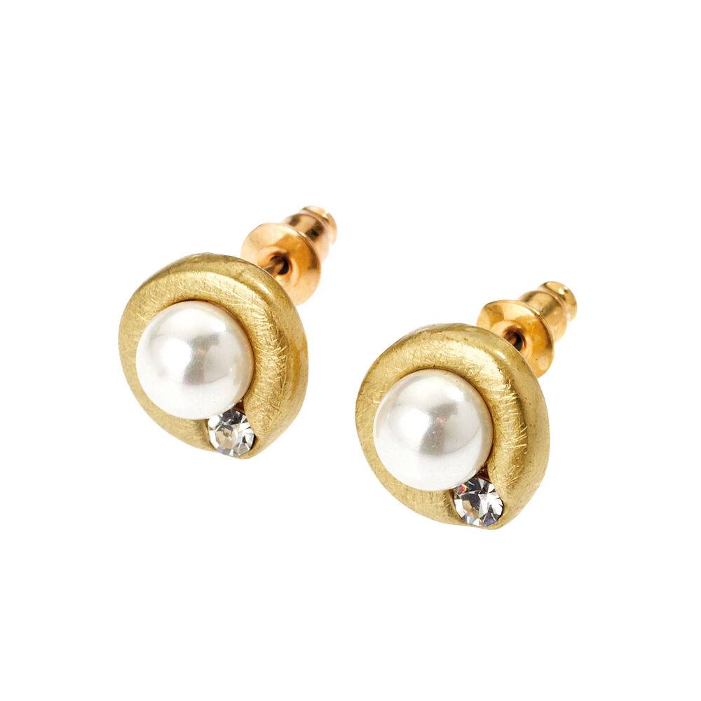 Ottaviani Orecchini in metallo placcato oro18k,perle bij