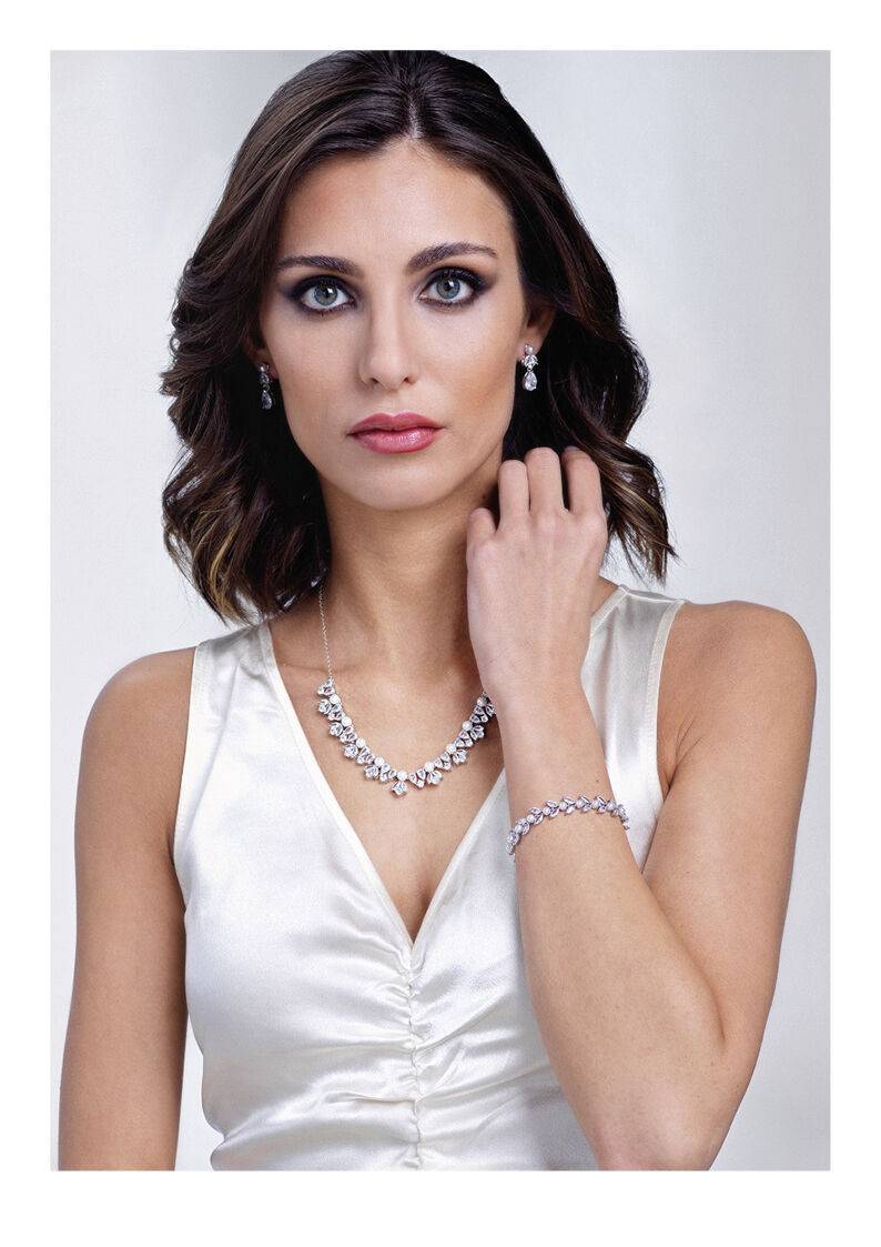 Ottaviani Orecchini Rodiati Con Cubic Zirconia E Perle