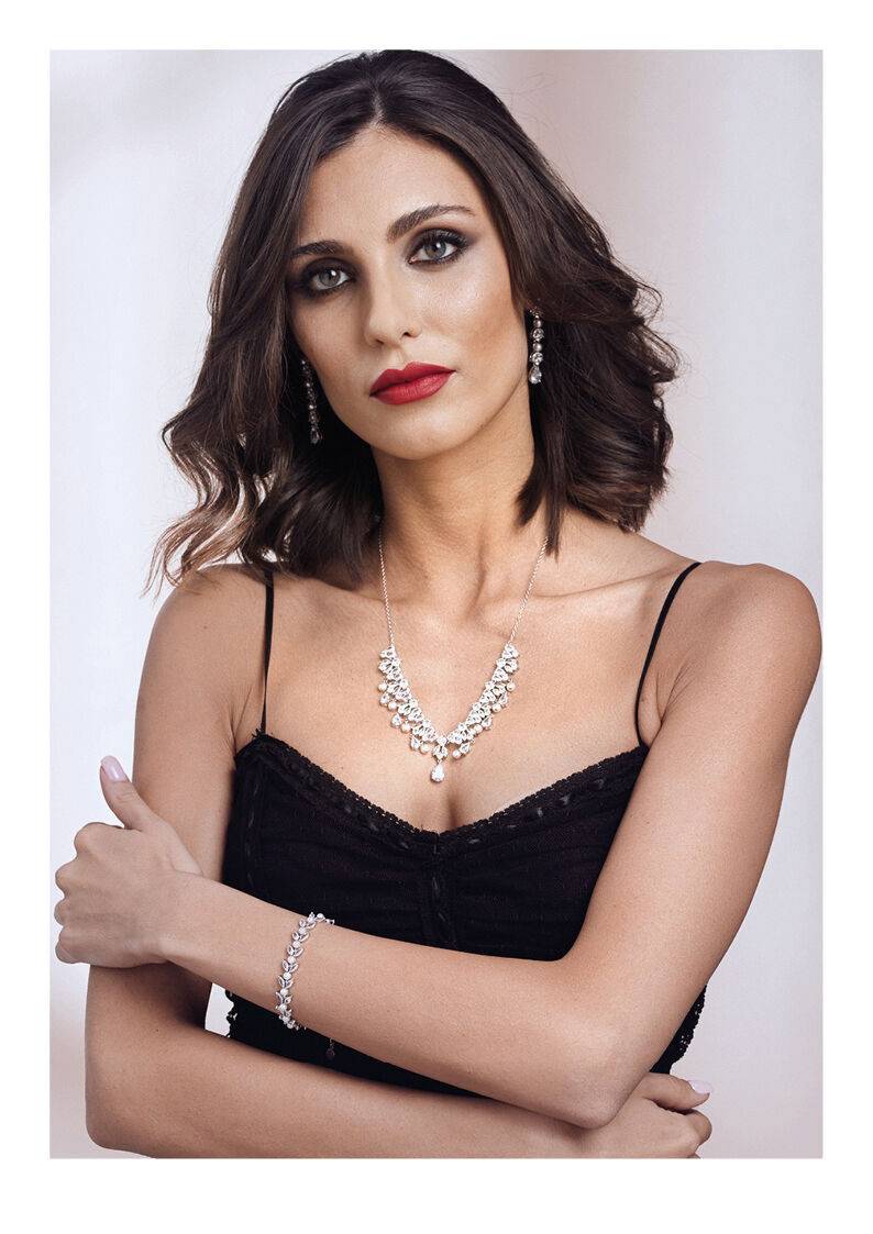 Ottaviani Orecchini Rodiati Con Cubic Zirconia E Perle