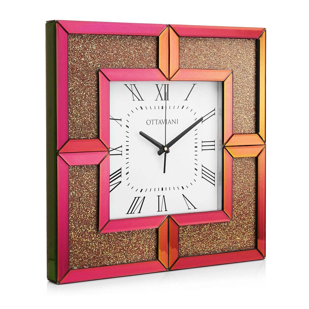 Ottaviani Orologio da parete "rainbow rosa" c/cr.50x50 c