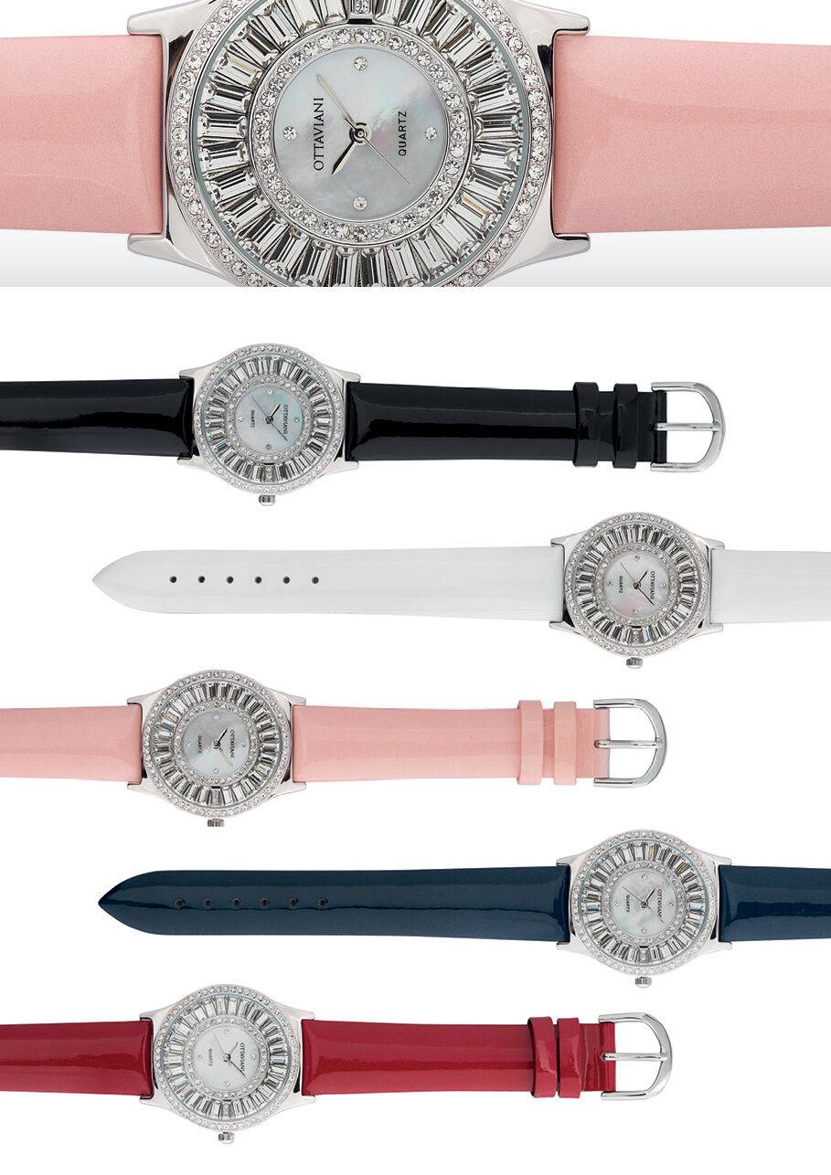 Ottaviani Orologio Quarzo Acciaio,strass-vernice Rosa