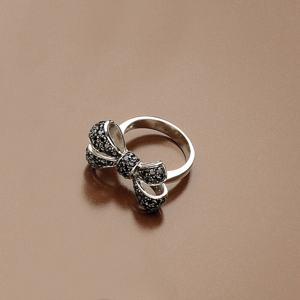 Ottaviani Anello arg. "papillon" noir