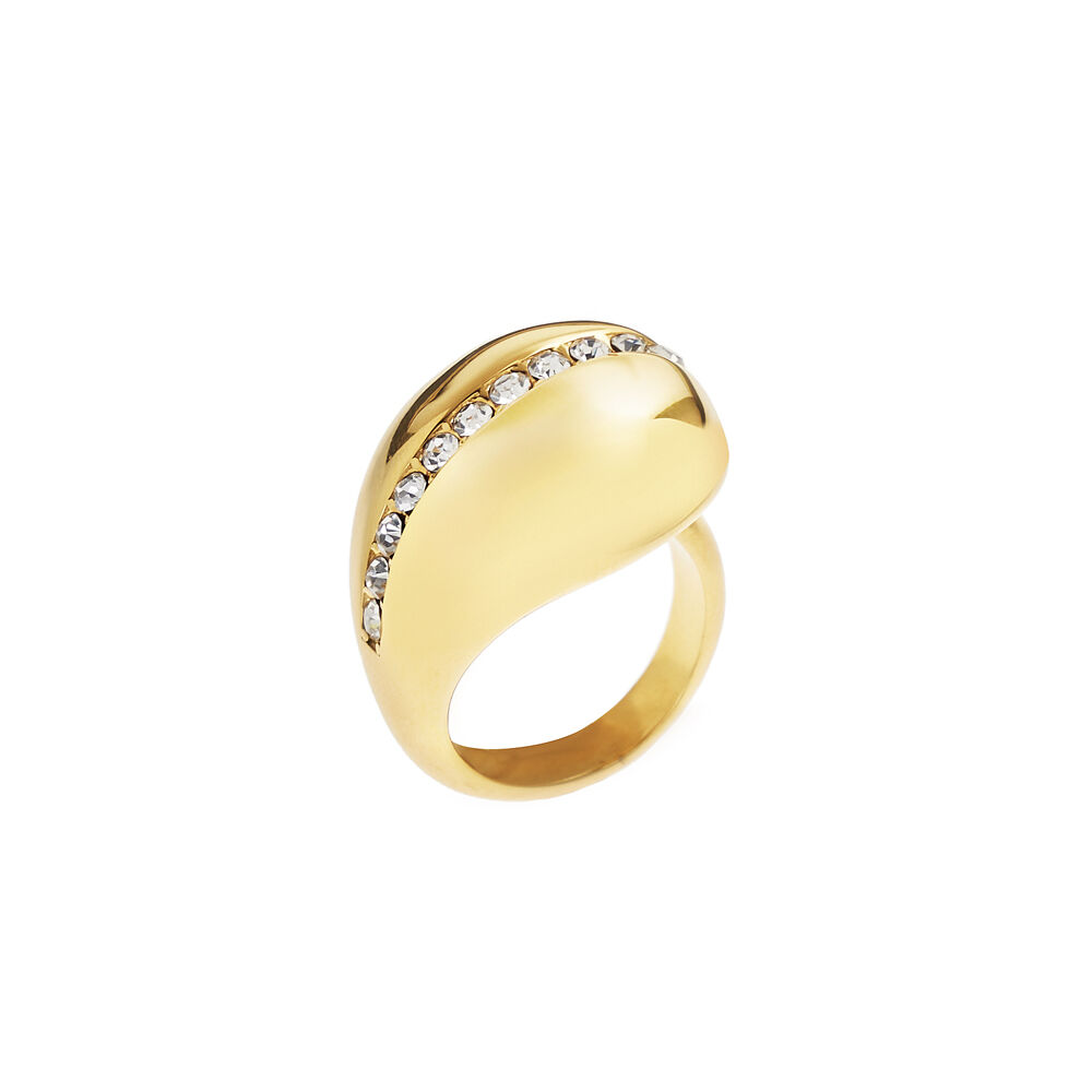 Ottaviani Anello dorato con cristalli