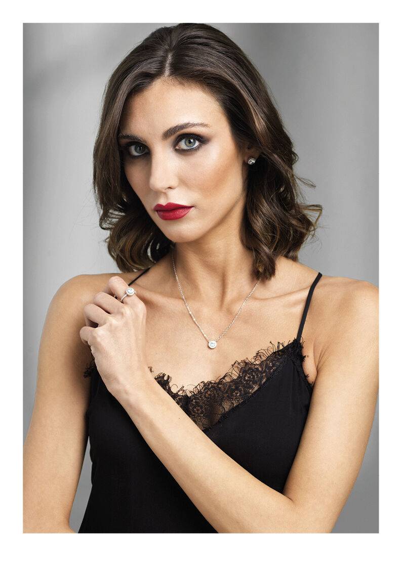 Ottaviani Anello Rodiato Con Cubic Zirconia