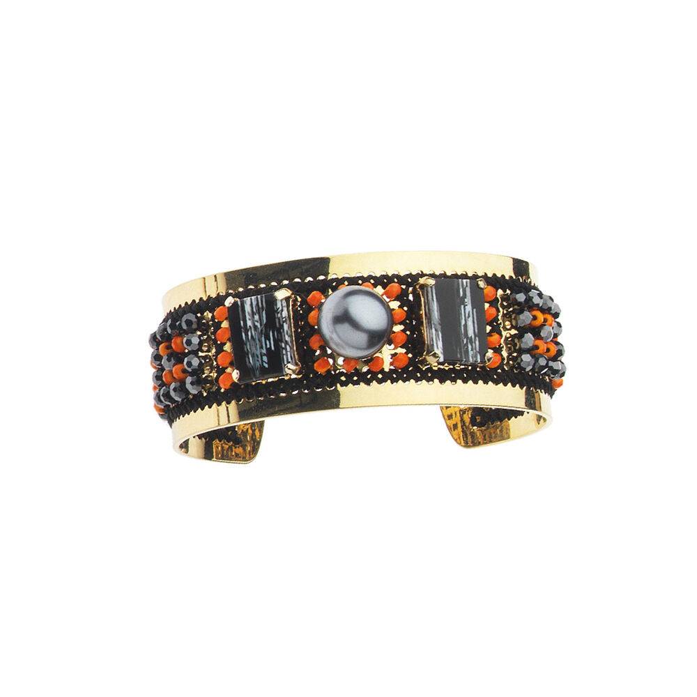 Ottaviani Bangle con cristalli, strass e perline