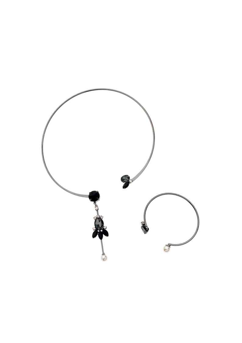 Ottaviani Bangle Con Perle E Cristalli