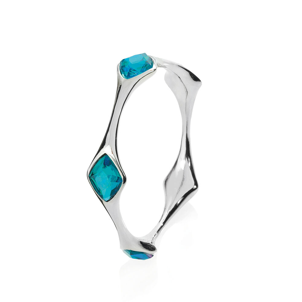 Ottaviani Bangle in metallo rodiato con cristalli