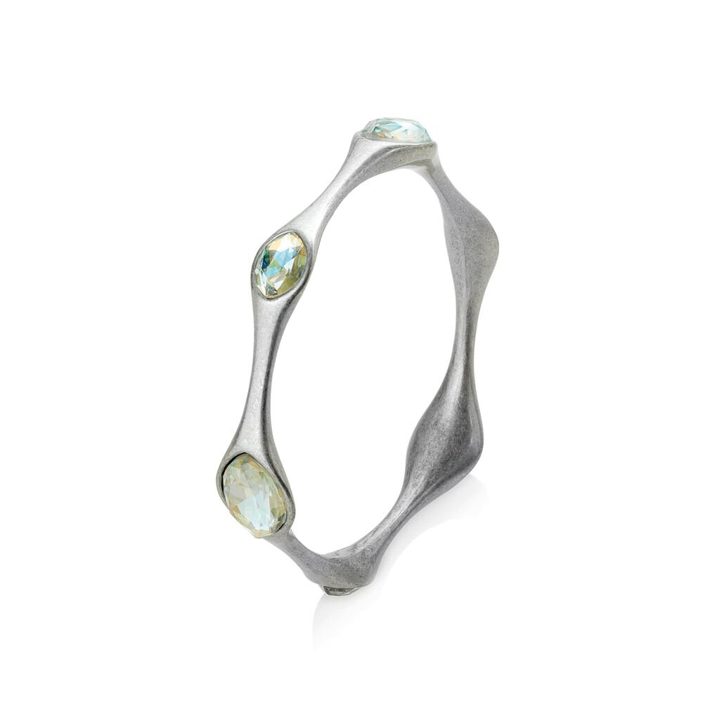 Ottaviani Bangle in metallo rodiato con cristalli