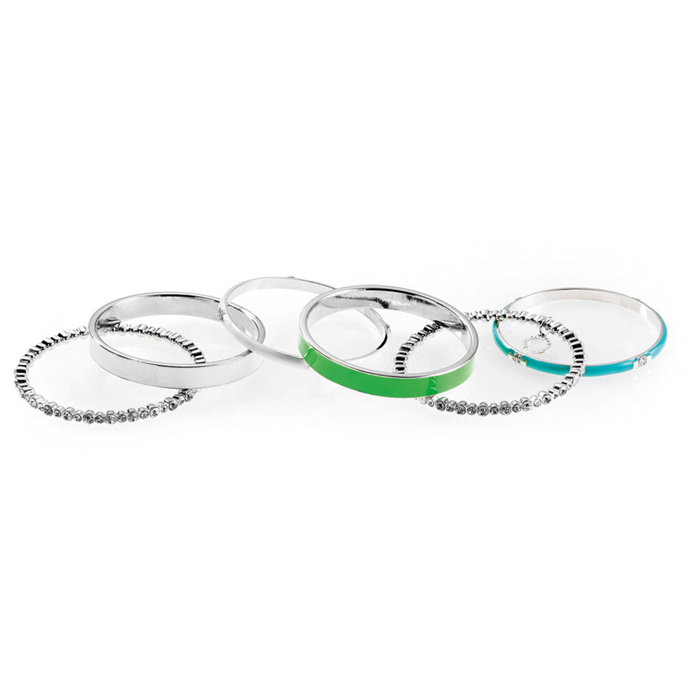 Ottaviani Bangle set celeste verde bianco