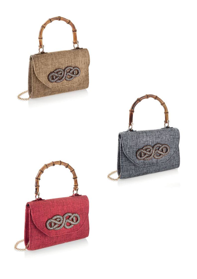 Ottaviani Borsa Gioiello In Tessuto Con Cristalli