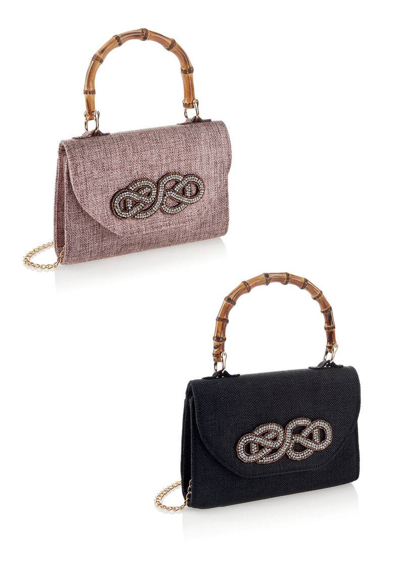 Ottaviani Borsa Gioiello In Tessuto Con Cristalli