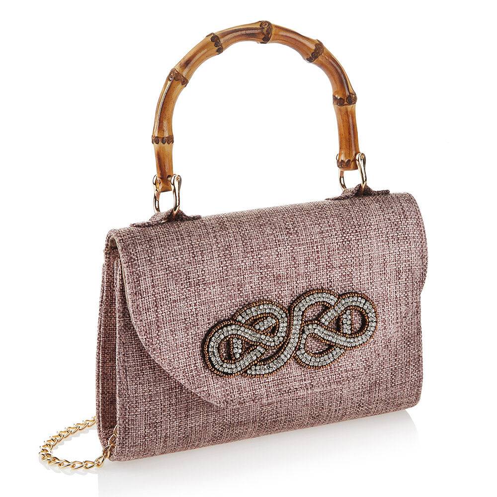 Ottaviani Borsa gioiello in tessuto con cristalli