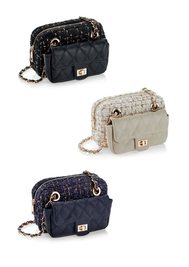 Ottaviani Borsa In Tessuto Boucle' Ed Ecopelle