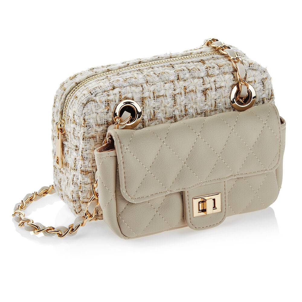 Ottaviani Borsa in tessuto boucle' ed ecopelle