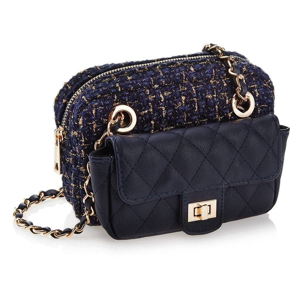 Ottaviani Borsa in tessuto boucle' ed ecopelle