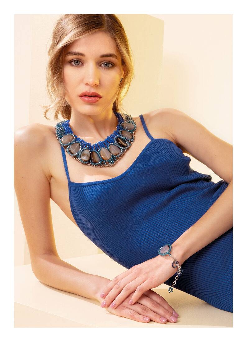 Ottaviani Bracciale Con Agata E Cristalli