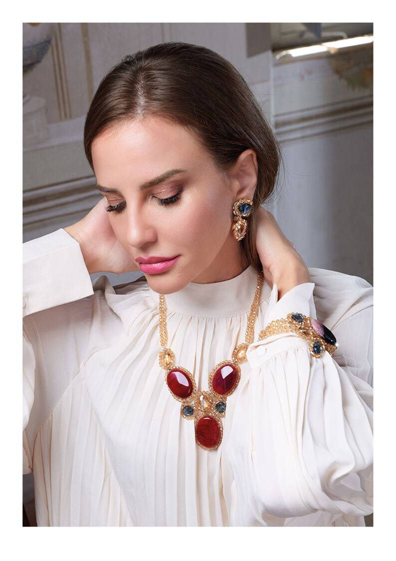 Ottaviani Bracciale Con Agata E Cristalli