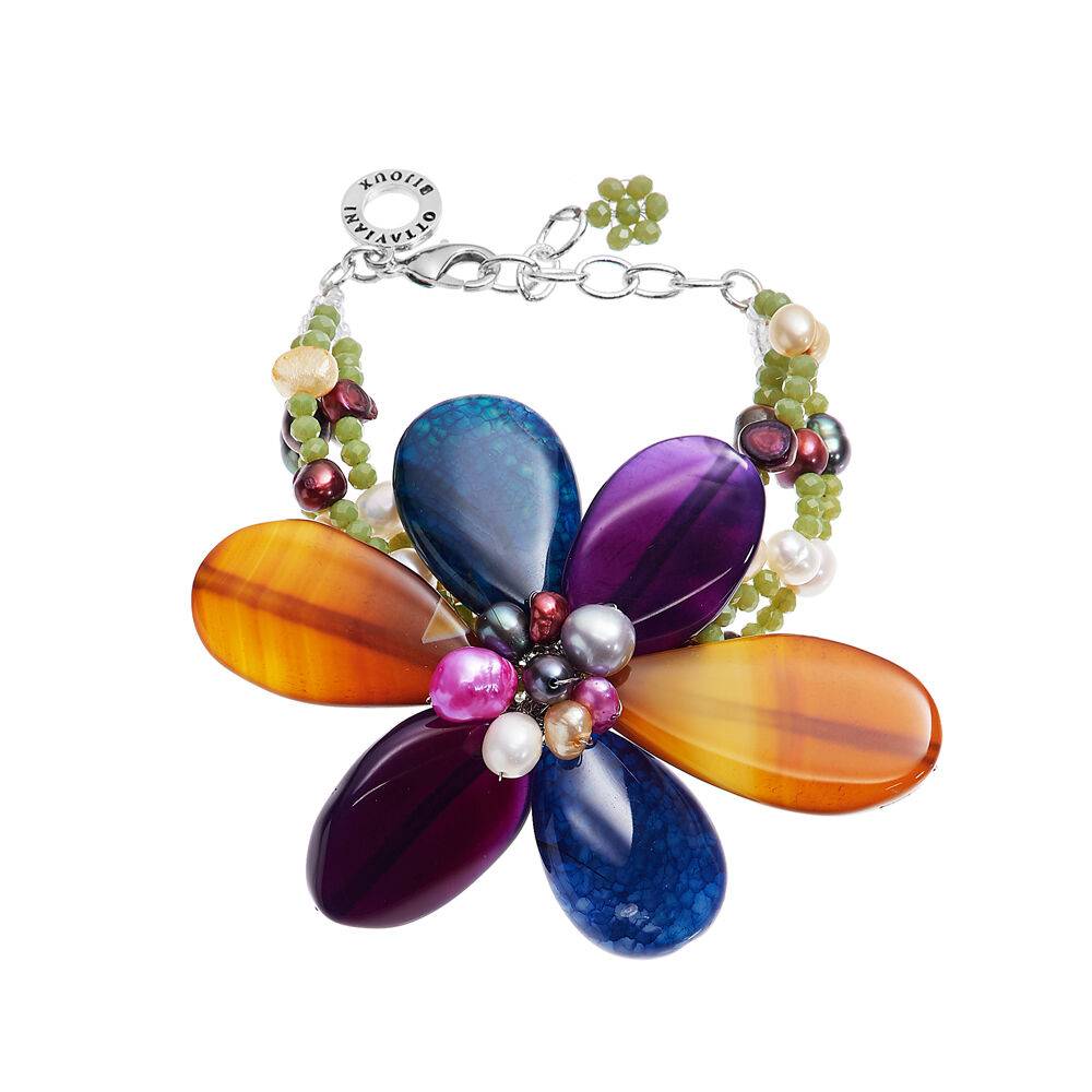 Ottaviani Bracciale con agata e perle