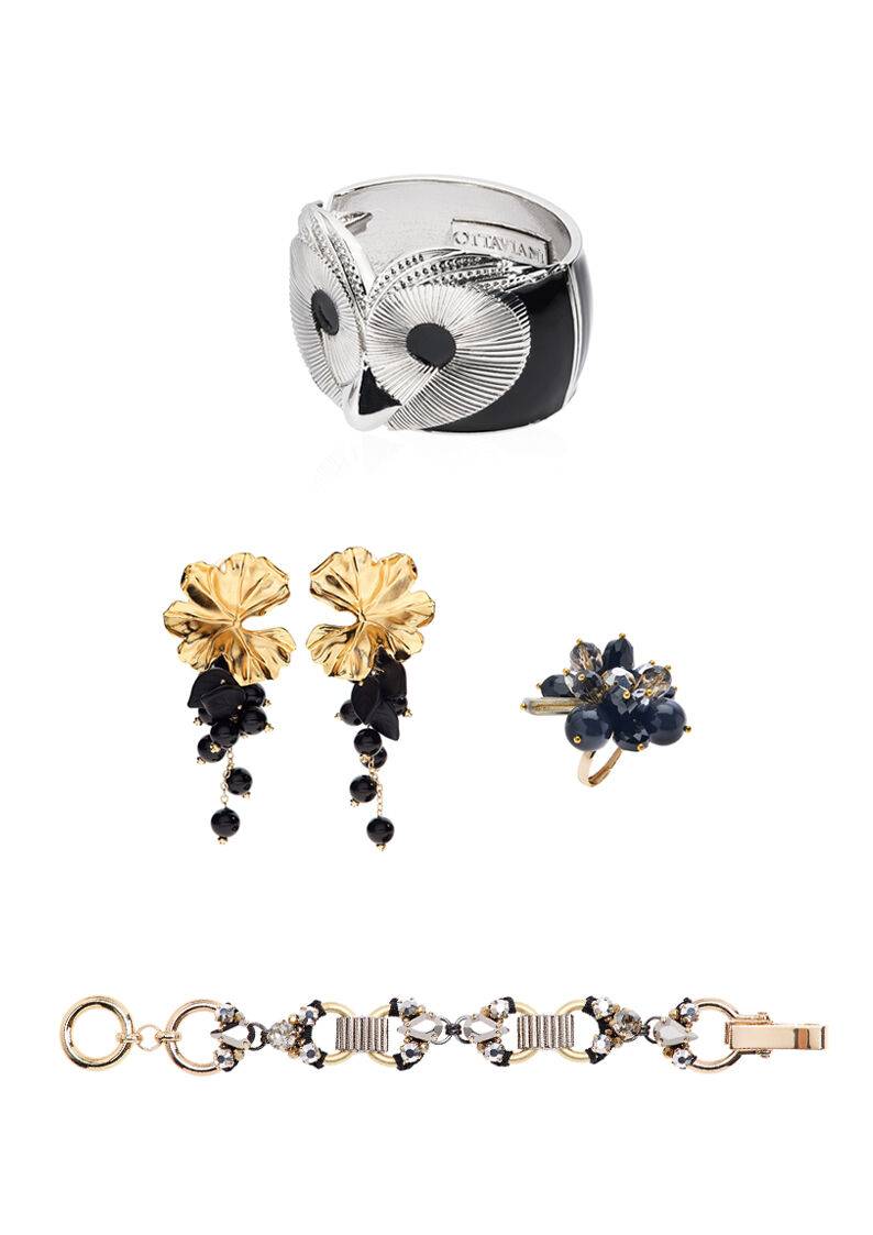 Ottaviani Bracciale Con Cristalli,perline E Strass