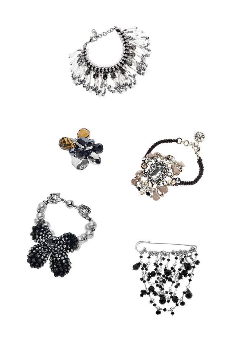 Ottaviani Bracciale Con Cristalli Strass E Perline