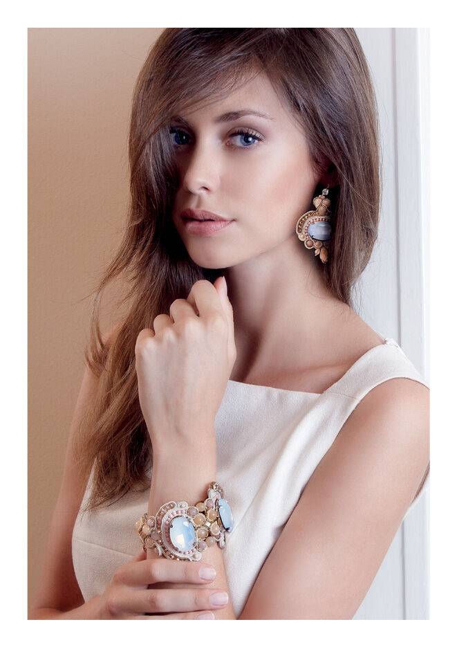 Ottaviani Bracciale Con Giada, Cristalli E Strass