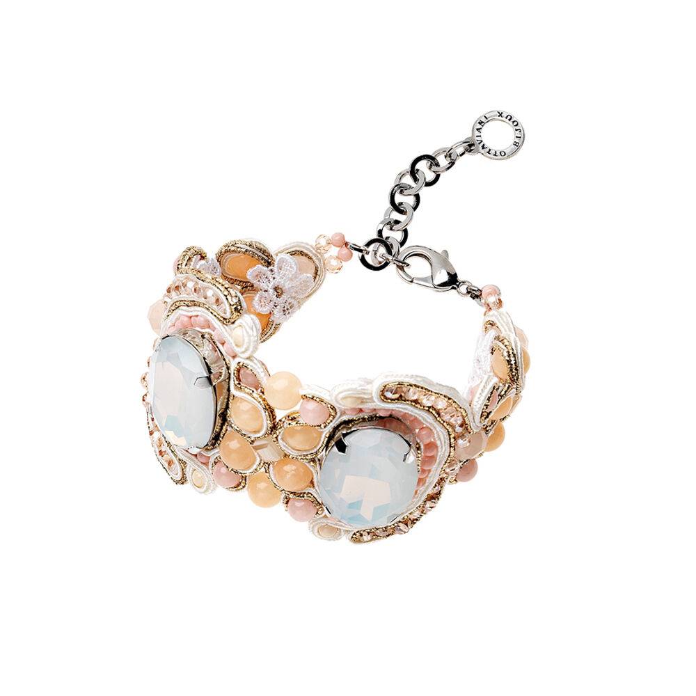 Ottaviani Bracciale con giada, cristalli e strass
