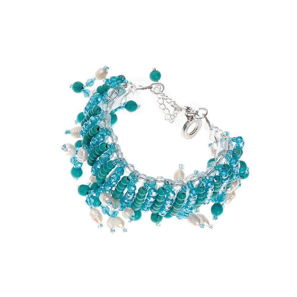 Ottaviani Bracciale con howlite,perle e cristalli