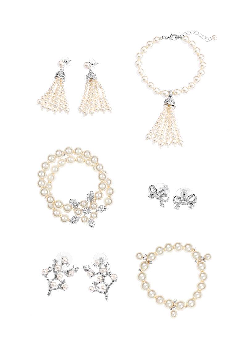 Ottaviani Bracciale Con Perle Di Vetro E Cristalli