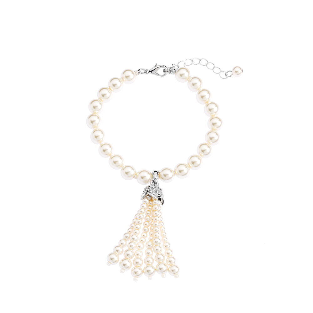 Ottaviani Bracciale con perle di vetro e cristalli