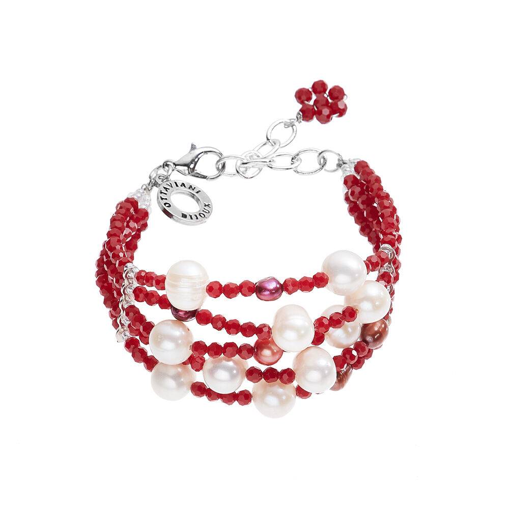 Ottaviani Bracciale con perle e cristalli