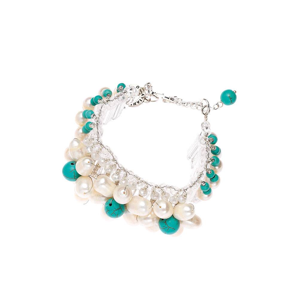 Ottaviani Bracciale con perle e howlite