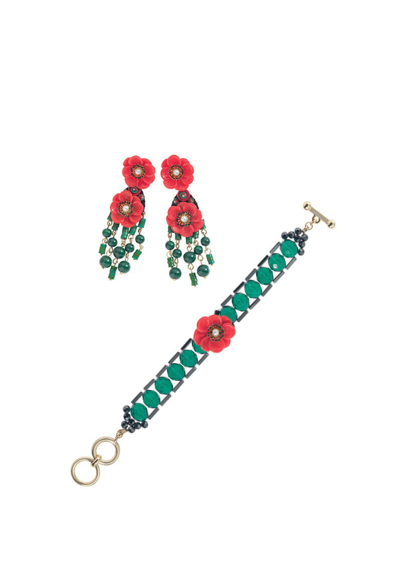 Ottaviani Bracciale Con Perline,cristalli E Resina