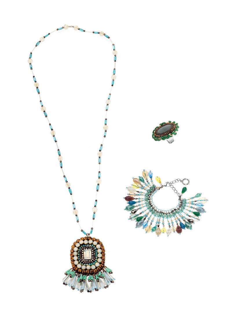 Ottaviani Bracciale Con Strass E Perline