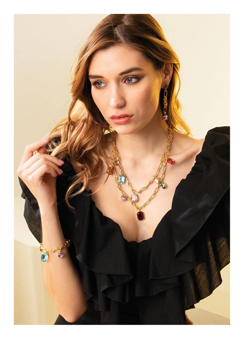 Ottaviani Bracciale Dorato Con Cristalli